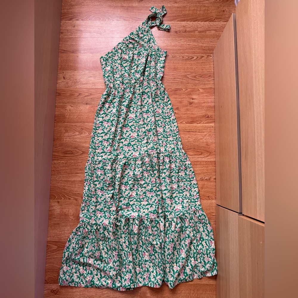 Elegant One Shoulder Floral Dress